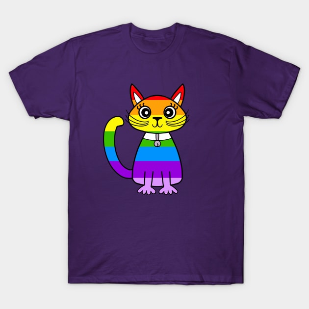 RAINBOW Cat Lovers T-Shirt by SartorisArt1